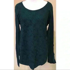Eddie Bauer Top Size Medium Floral Lace 100 Cotton